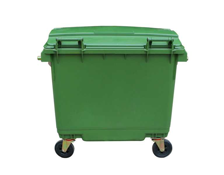 660L塑料垃圾桶背面图